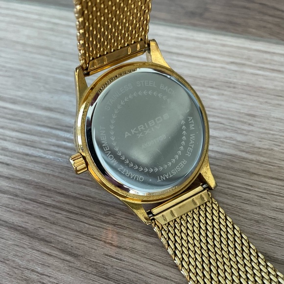 Men’s Akribos XXIV Gold Watch - Picture 4 of 4